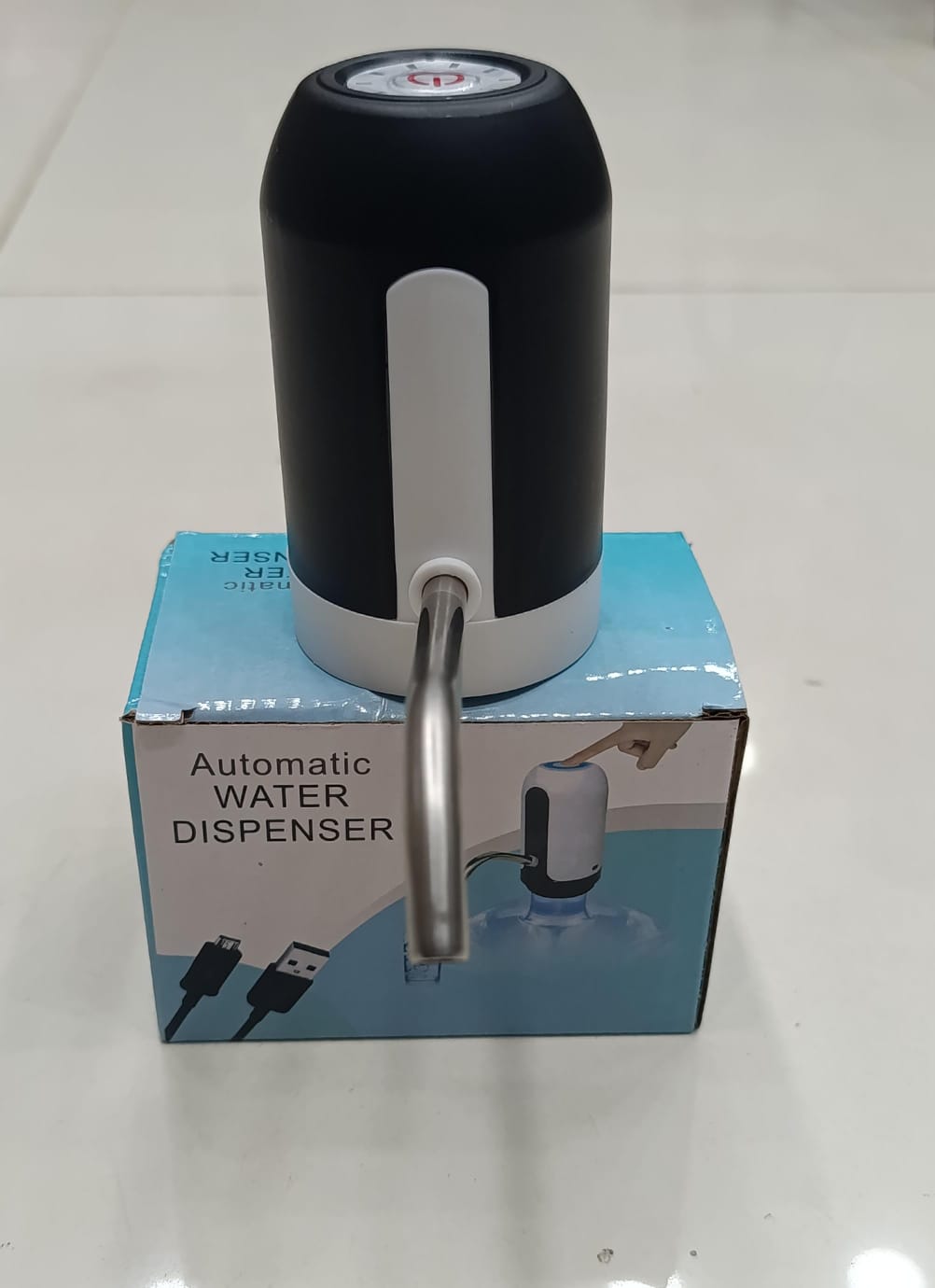 USB Rechargeable Automatic Water Bottle Pump – Electric Drinking Water Dispenser with One-Touch Switch for Gallon Bottles